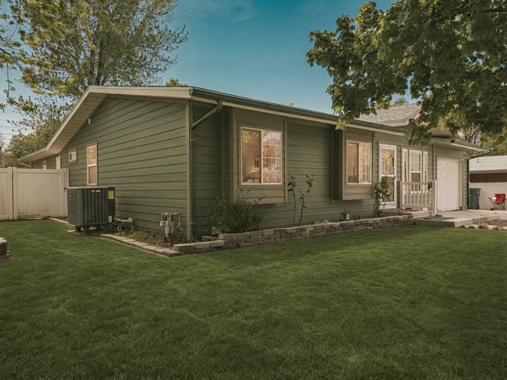 The Gray Husky family working on a home exterior