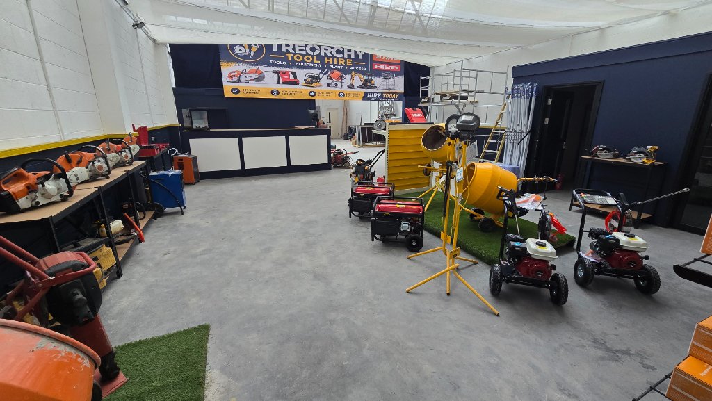 Inside the Treorchy Tool Hire depot