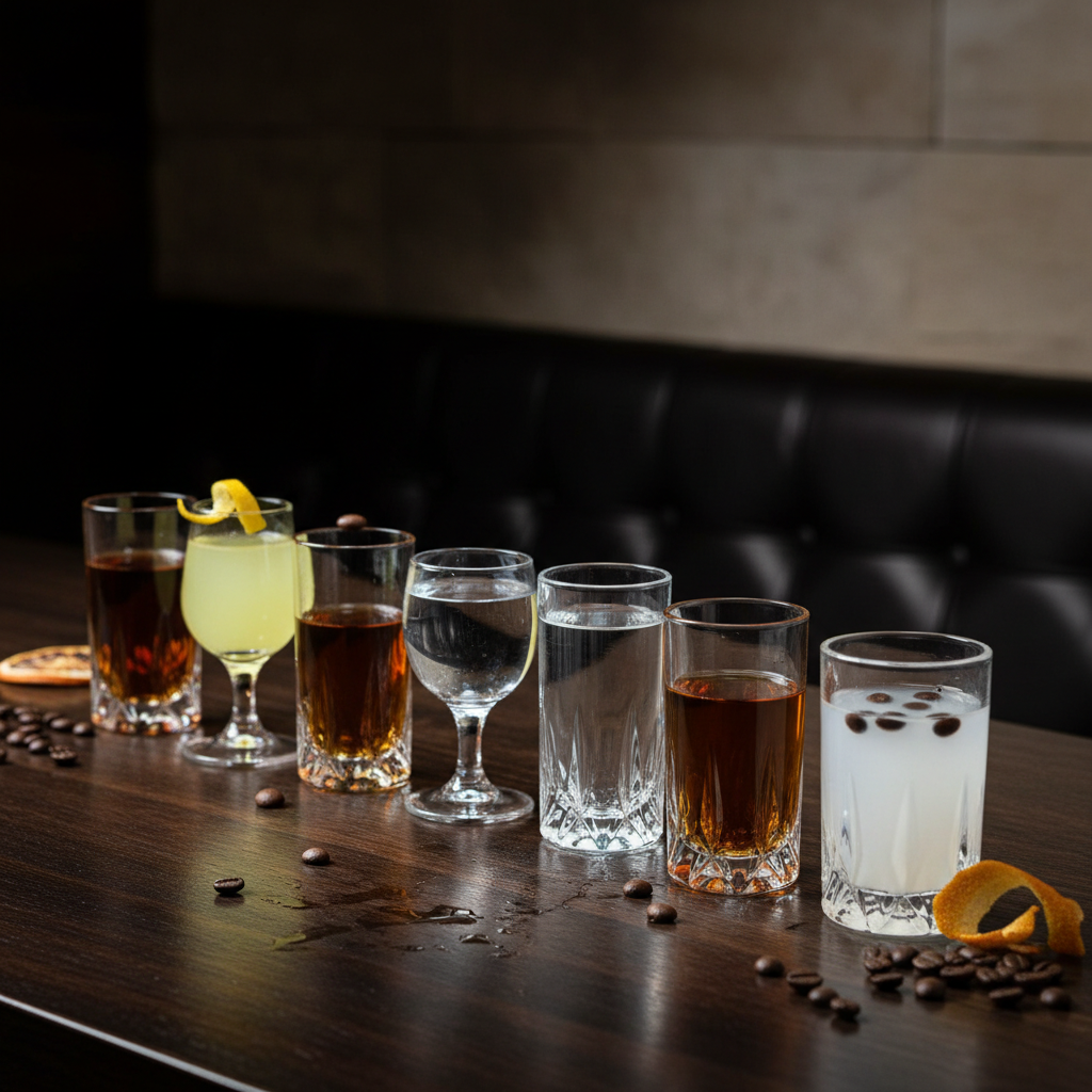 Amaro Limoncello Grappa Sambuca