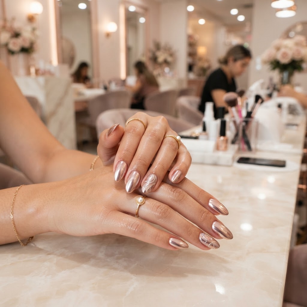 Chrome Nails in Lakeland FL: The Metallic Trend Everyone Wants