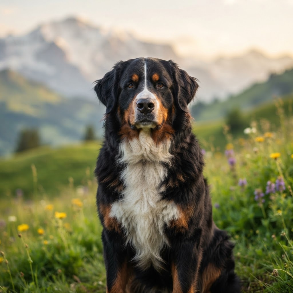 Bernese Mountain Dog trivia game cover art