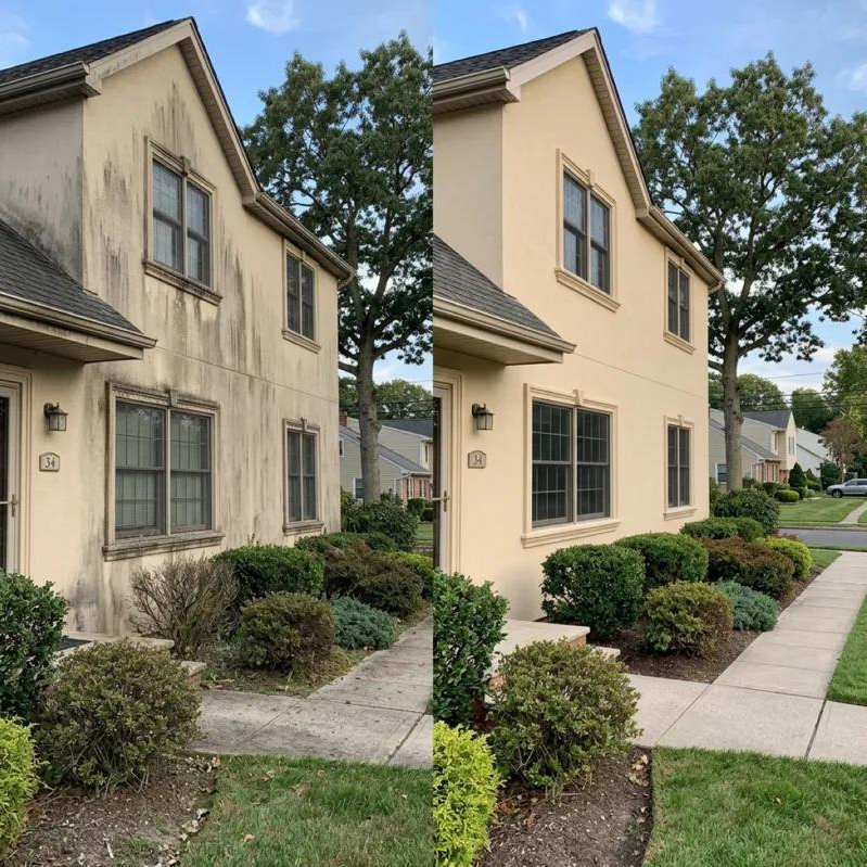 House siding before and after washing