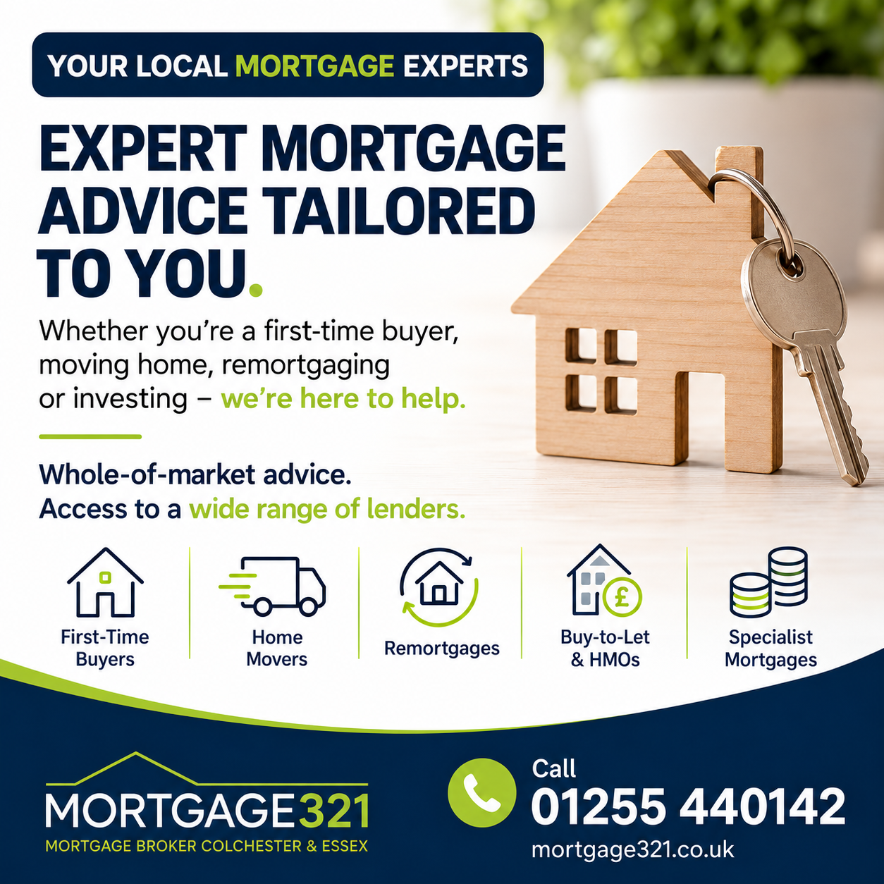 Mortgage321 advert: “Expert mortgage advice tailored to you.” from your local mortgage experts