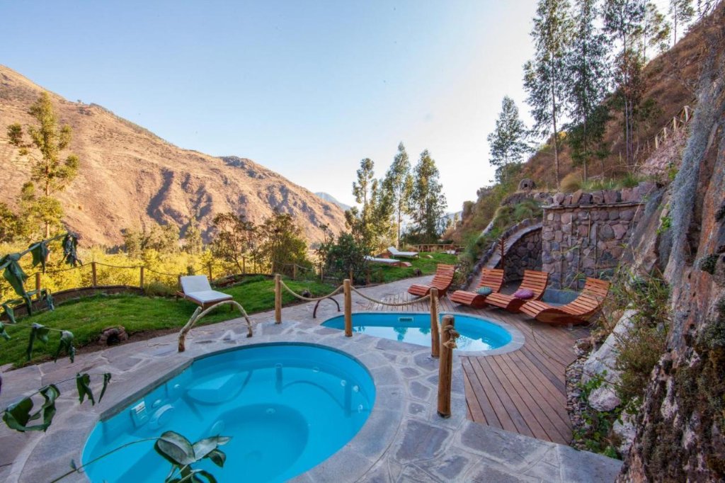 Outdoor hot pools and thermal baths at Qhalilla Spa in the Sacred Valley