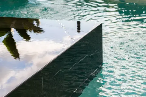 Completed modern pool and outdoor kitchen build in Irvine, CA