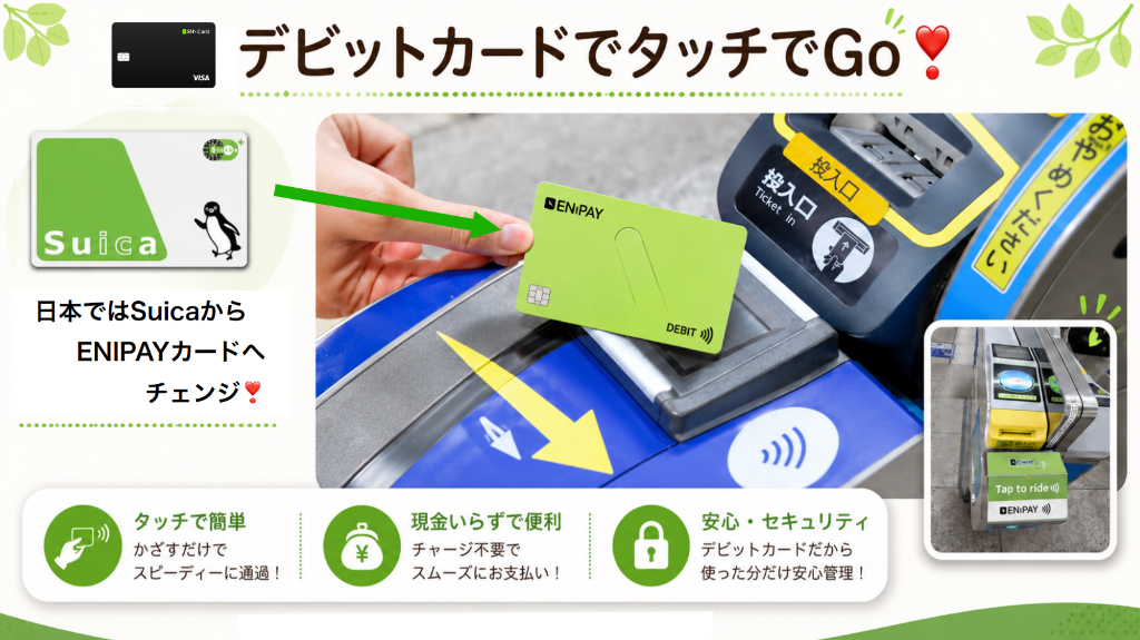 デビットカードでタッチでGo