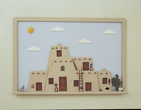 Hand-painted Southwestern Indian table lamps collection