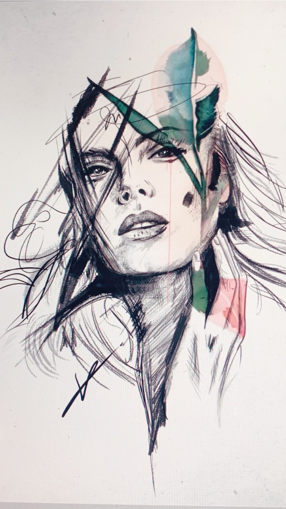Portrait au fusain