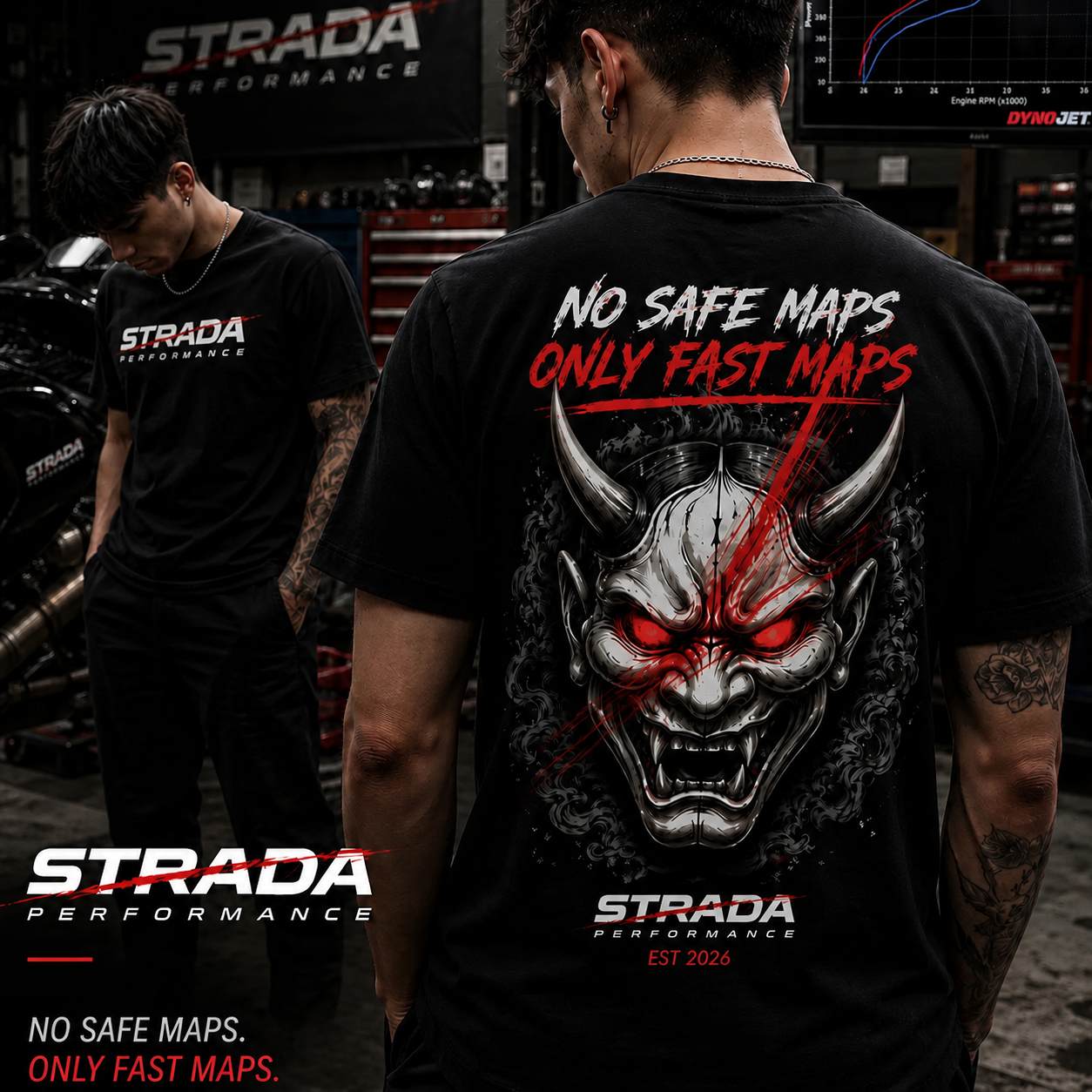 Strada Performance Classic Logo Tee