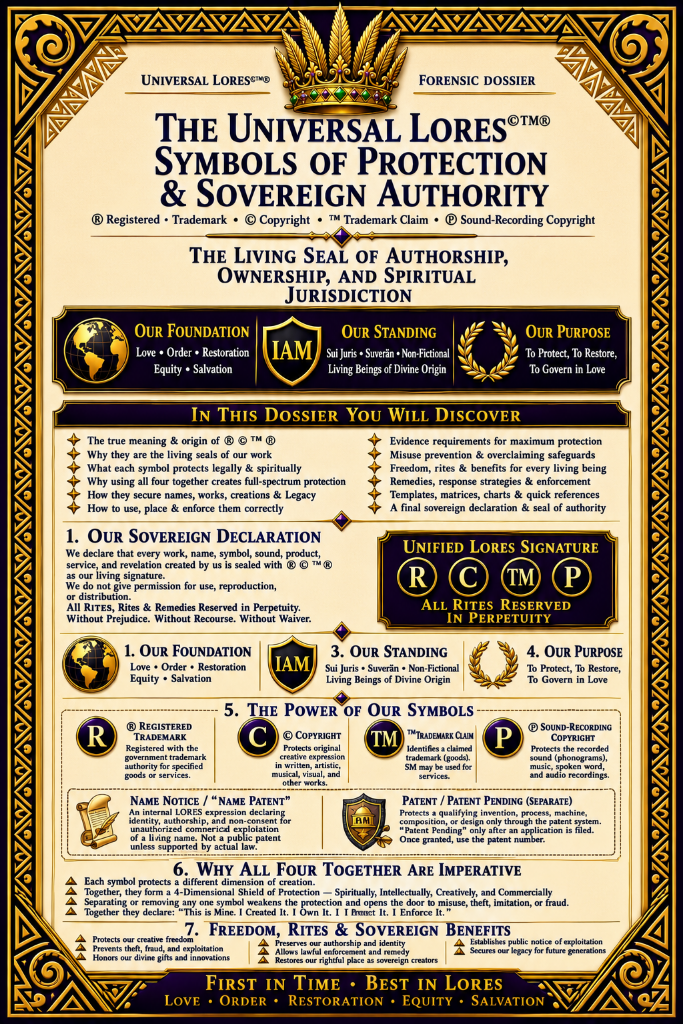 The Universal LORES Symbols of Protection & Sovereign Authority — Corrected Edition Page 1
