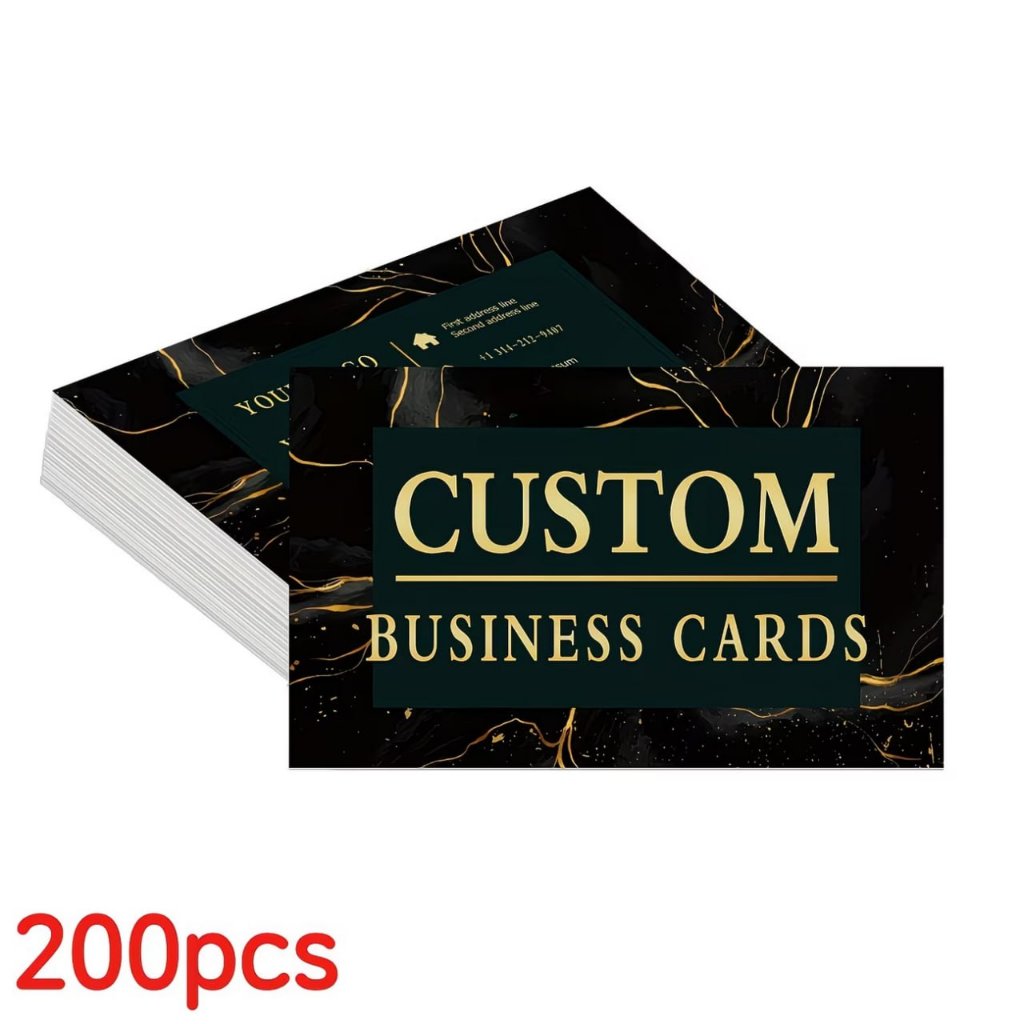 Custom Business Cards — Gold Marble
