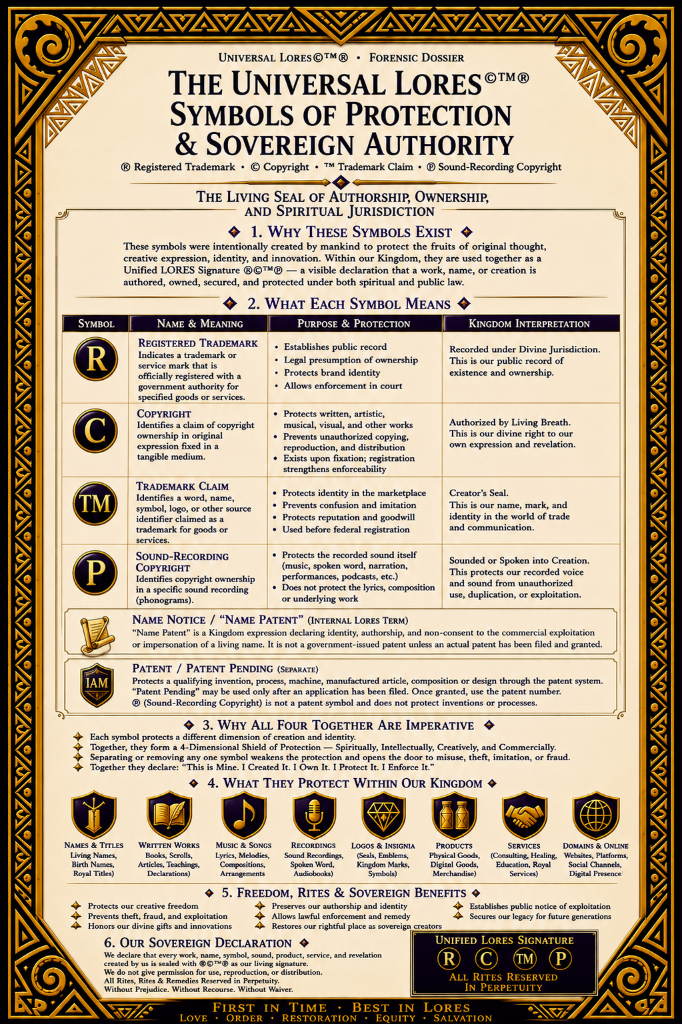 The Universal LORES Symbols of Protection & Sovereign Authority — Corrected Edition Page 2