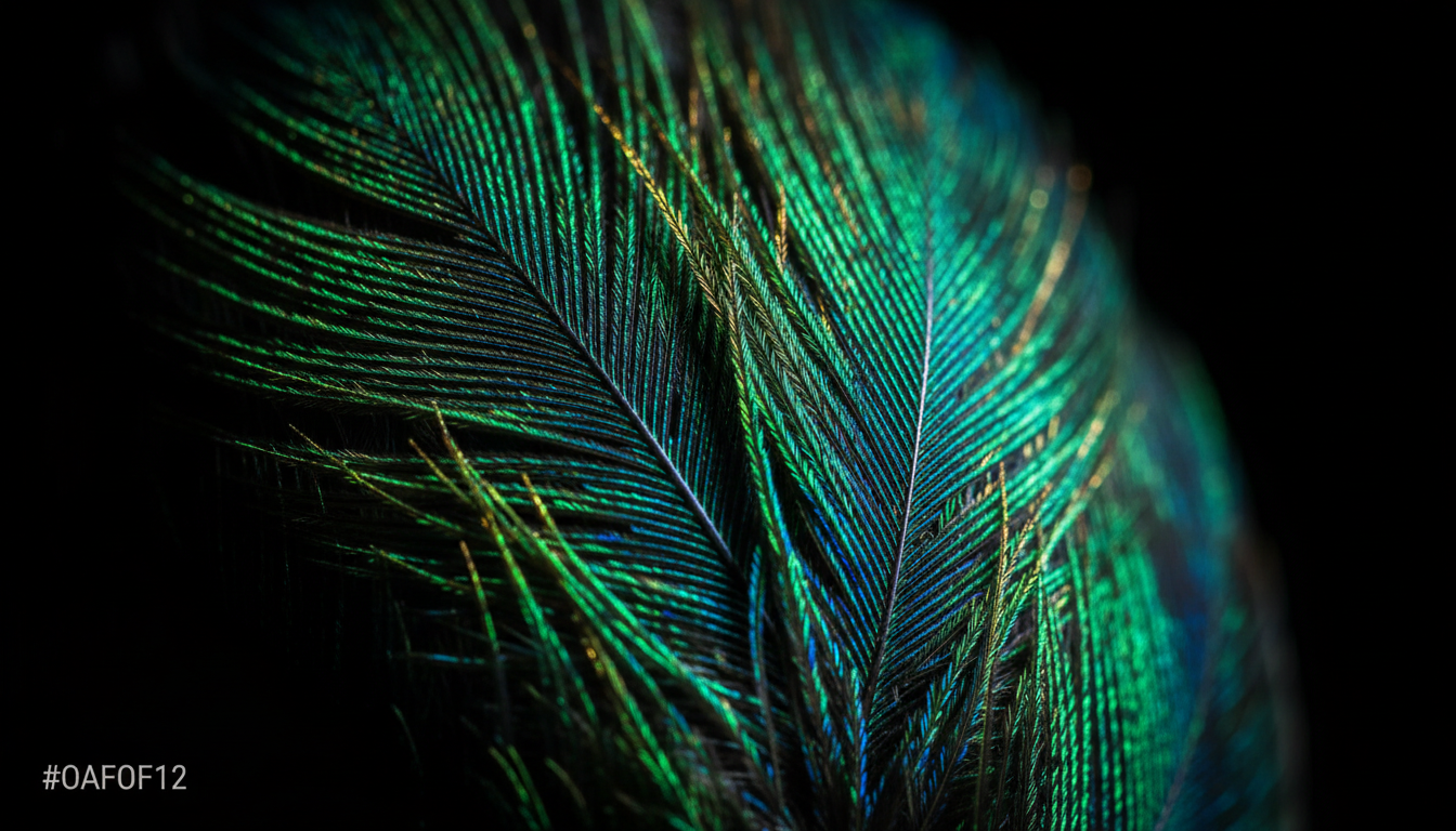 Iridescent hummingbird feather structure