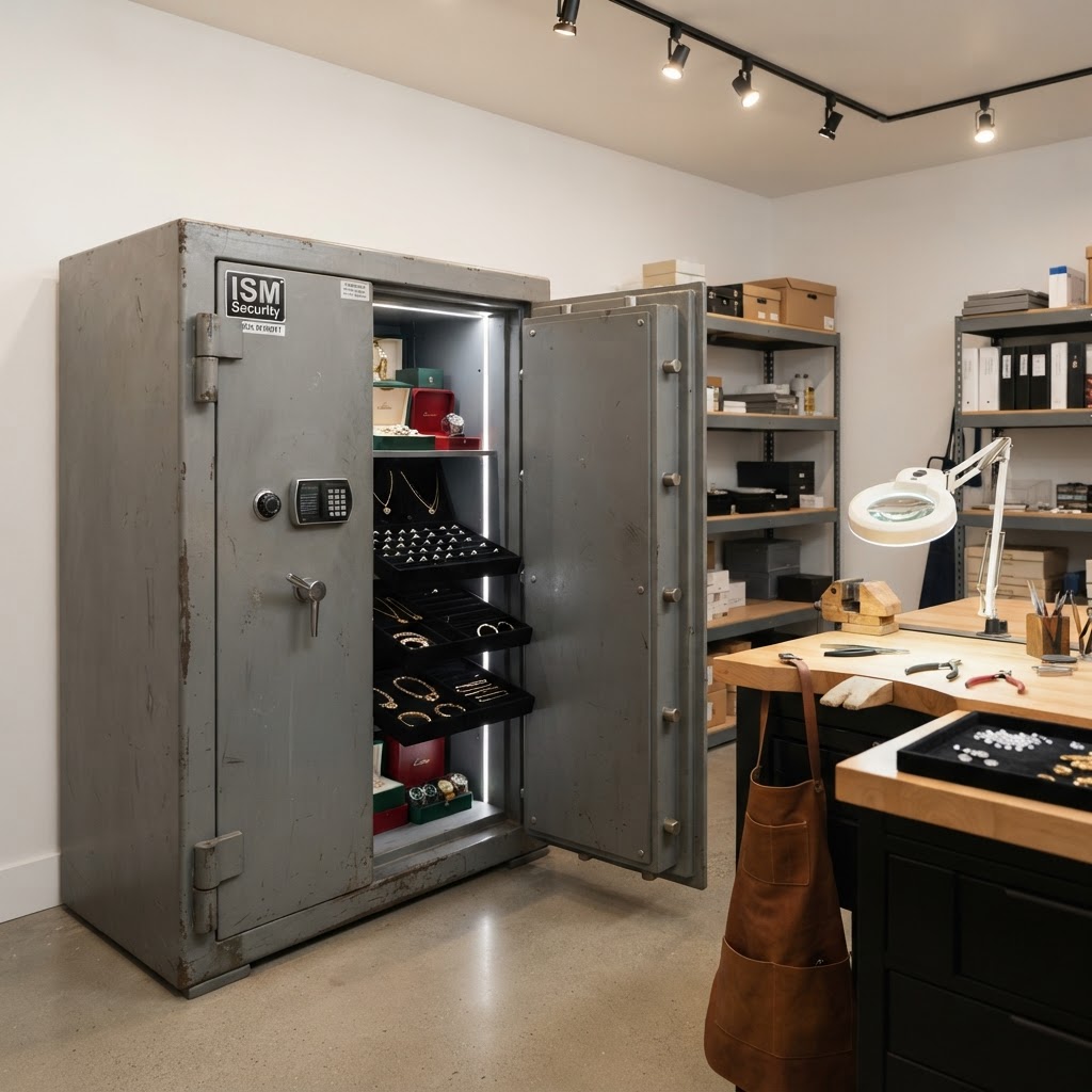 TL-30×6 safe installed in a luxury jewelry store back room