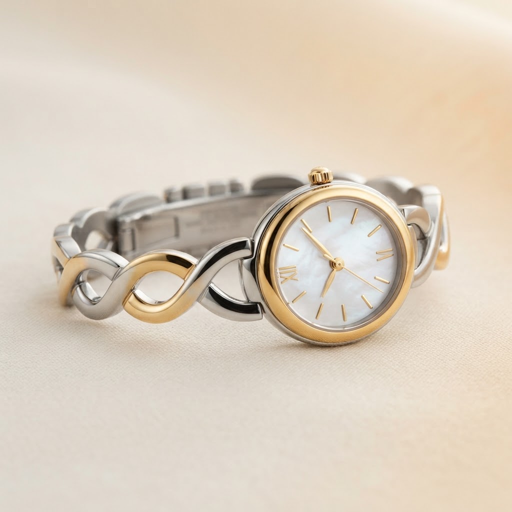 Two-Tone Bracelet Dress Watch