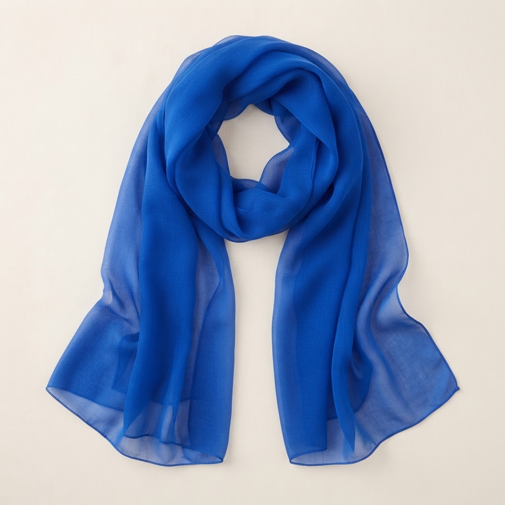 Royal Blue Sheer Scarf