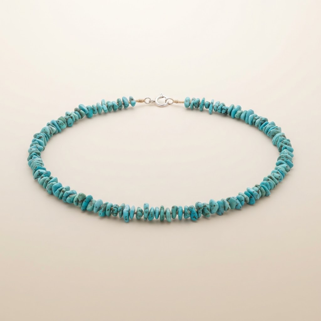 Turquoise Chip Beaded Necklace