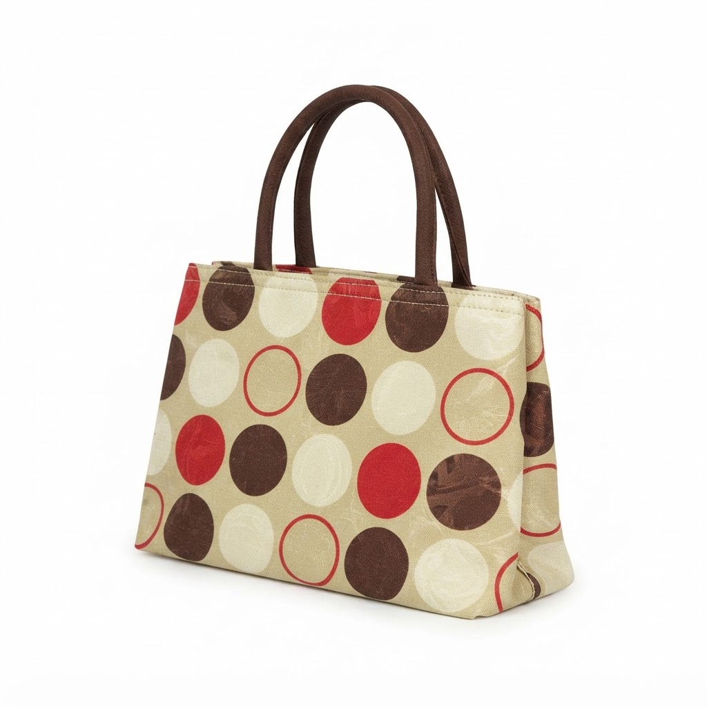 Retro Circles Canvas Tote