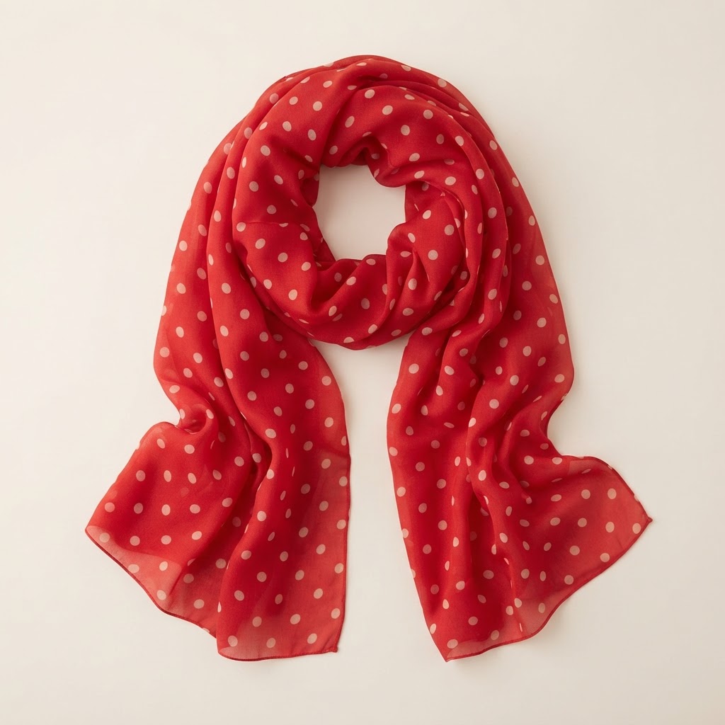 Red Polka Dot Scarf