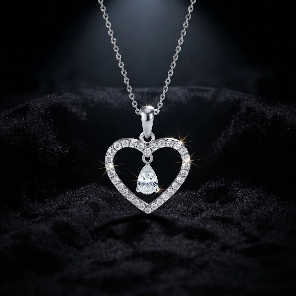 Sterling Heart Pendant Necklace