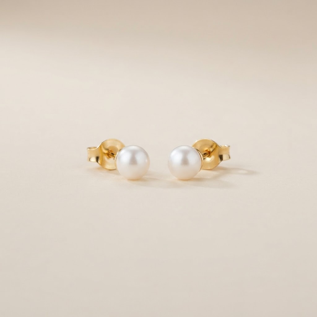 Seed Pearl Stud Earrings