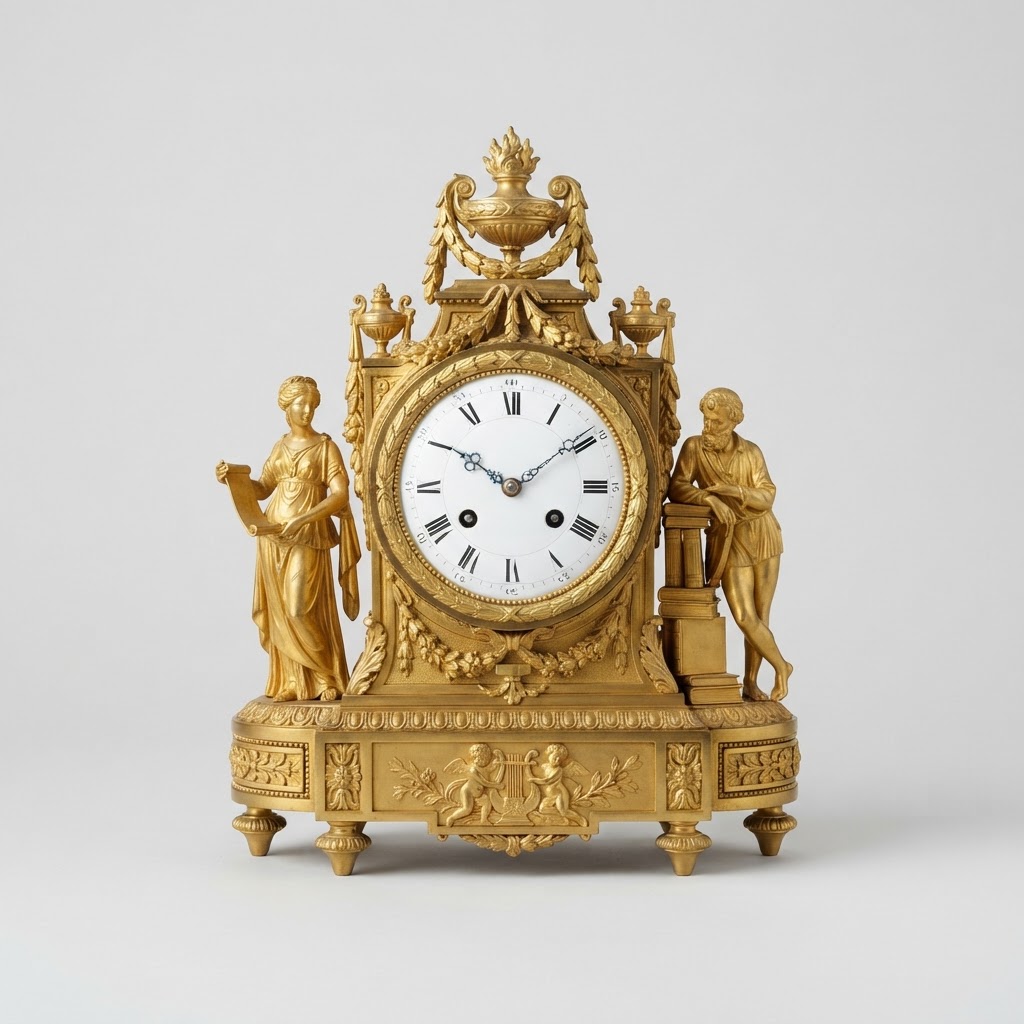 Louis XVI Gilt Bronze Mantel Clock