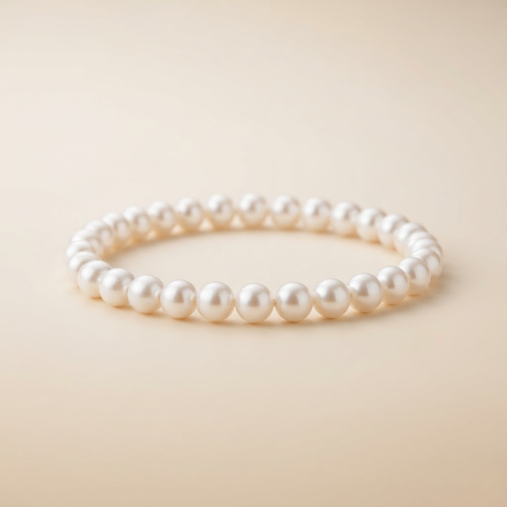 Beaded Pearl Stretch Bracelet