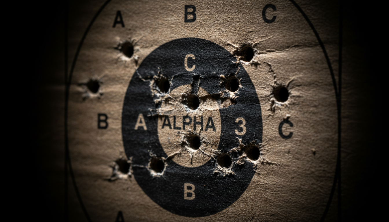 Kraft paper target texture close-up