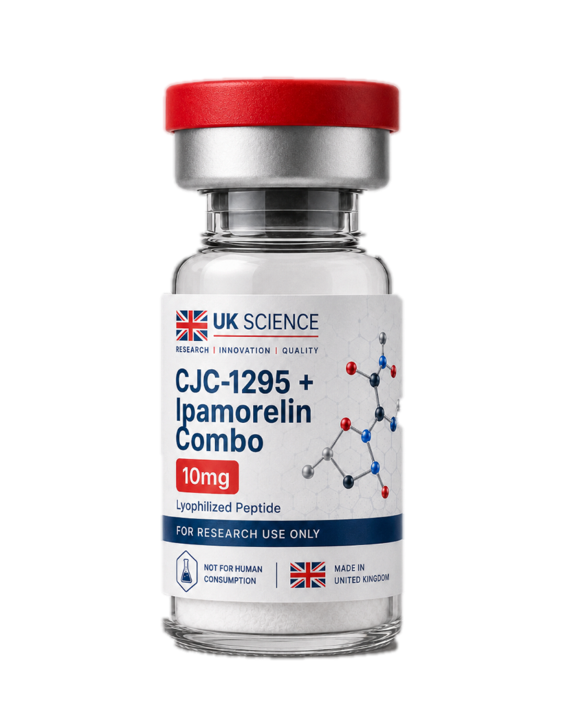 CJC-1295 + Ipamorelin Combo research peptide 10MG — Muscle Mass | >99% HPLC-verified purity | UK Science Israel