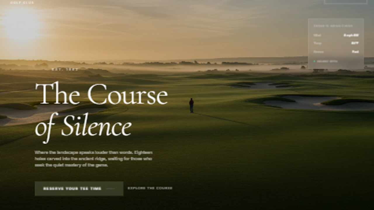 Golf Course Website  template preview