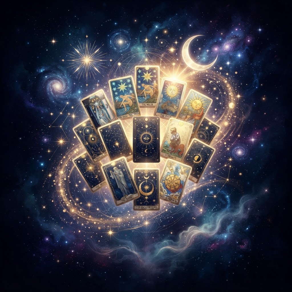 Le langage des étoiles : Guide pour débuter avec les Tarots et les Oracles