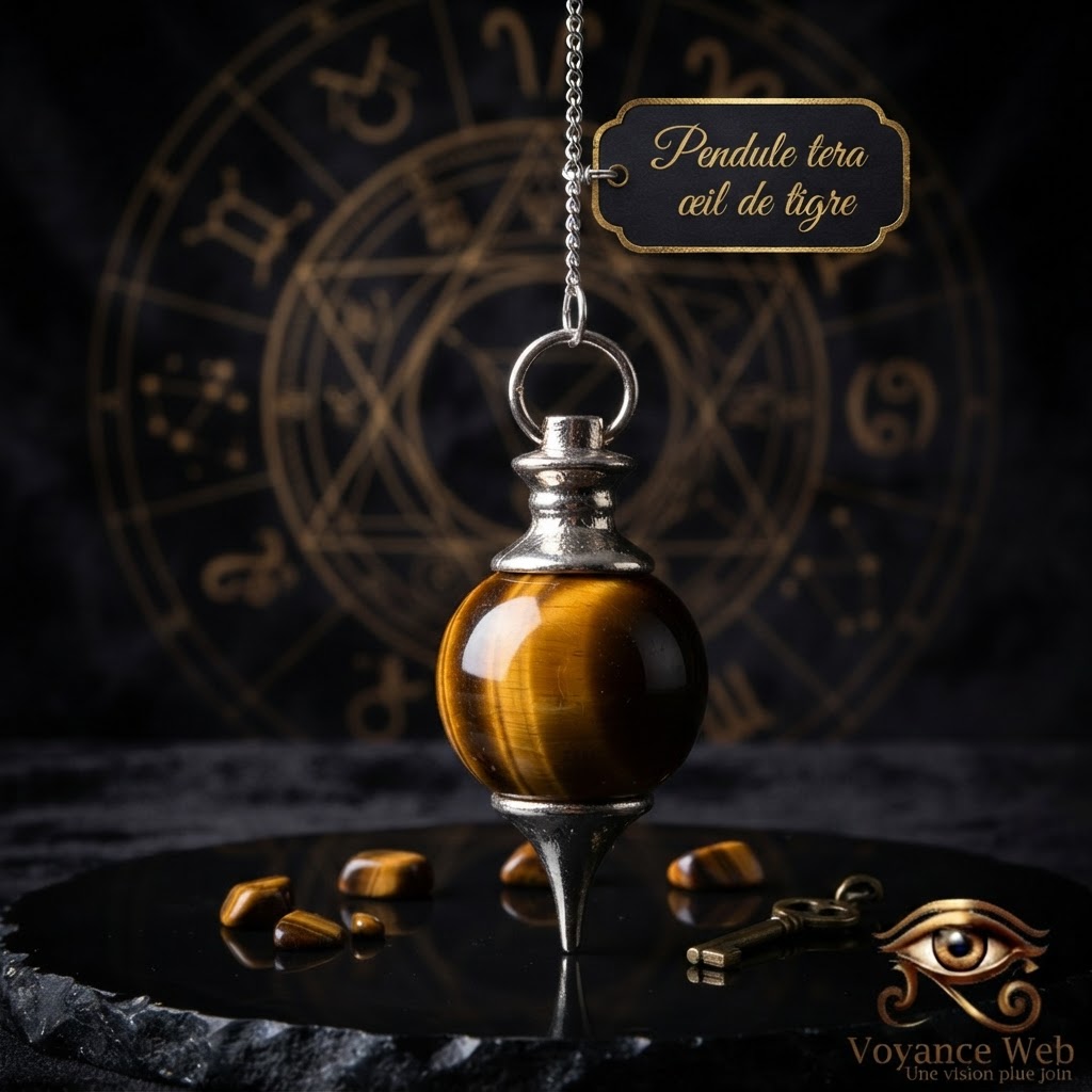 Pendule tera œil de tigre