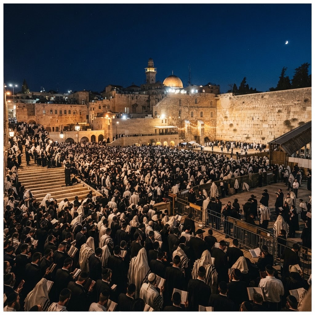 Selichot Turns the Western Wall into a School of Reflection