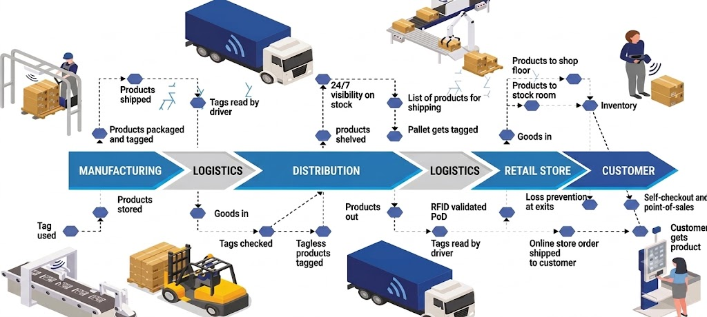 RFID Supply Chain Schematic