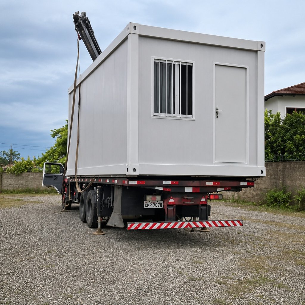 Transporte e entrega de casa modular em Joinville