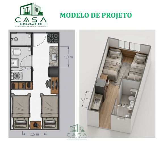 Casa Modular e Container 3x6m: Projetos, Plantas e Preços