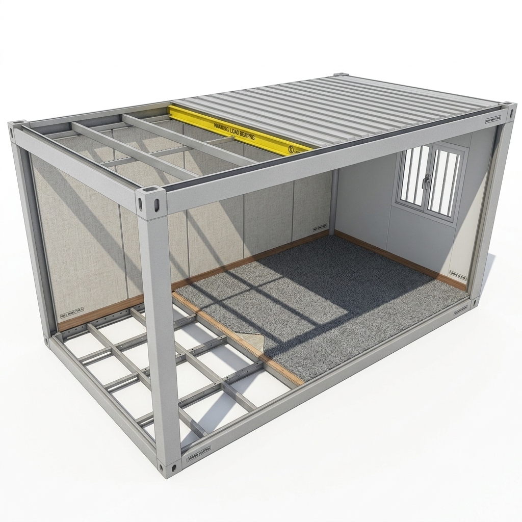 Estrutura interna de módulo container