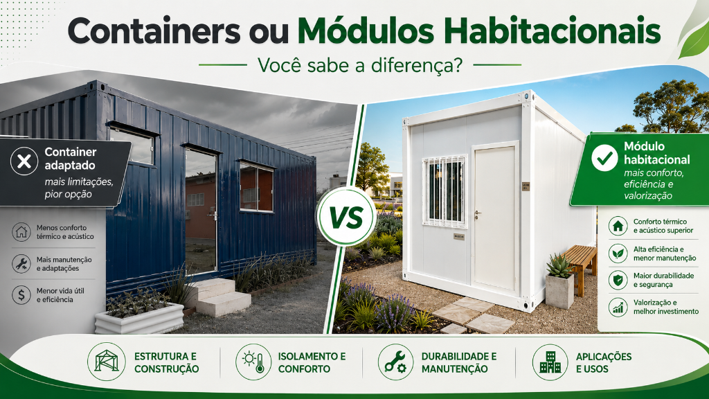 Containers ou módulos habitacionais: você sabe a diferença?