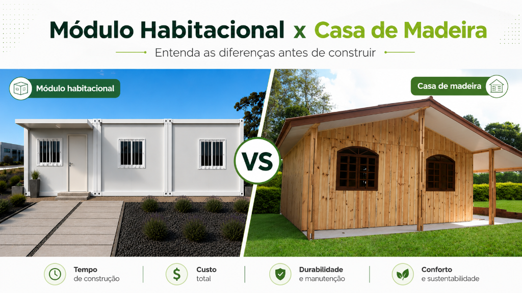 Módulo habitacional x casa de madeira: entenda as diferenças antes de construir