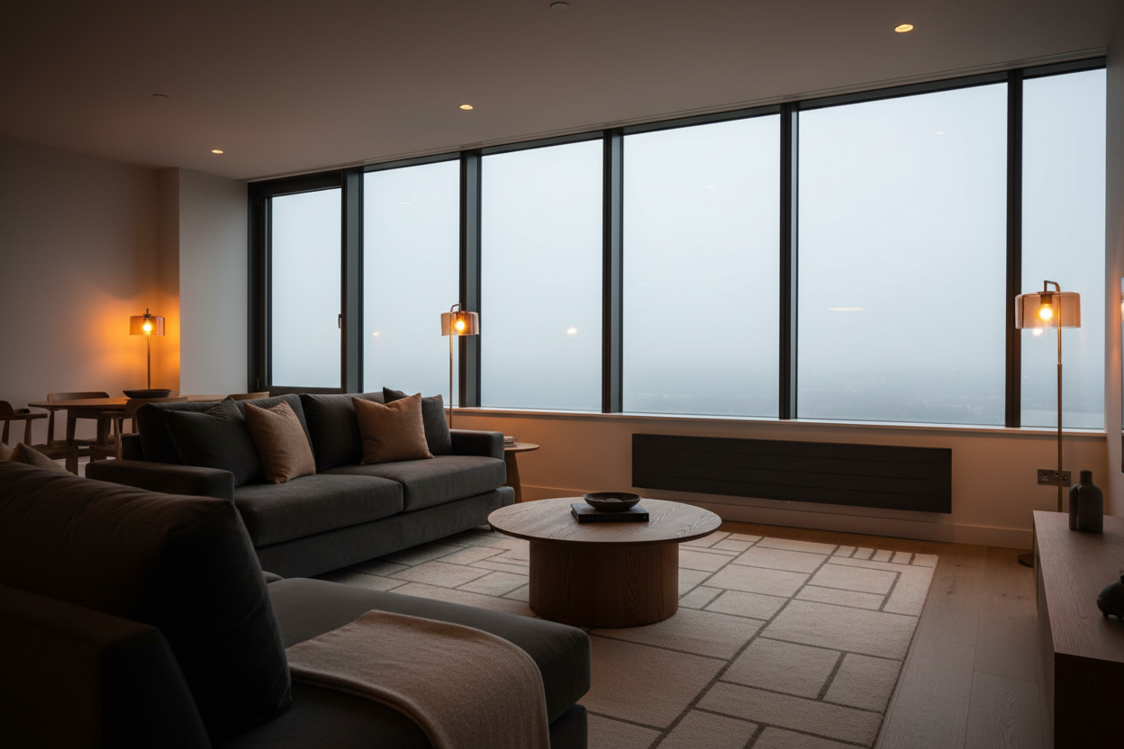 Modern warm Glasgow apartment interior