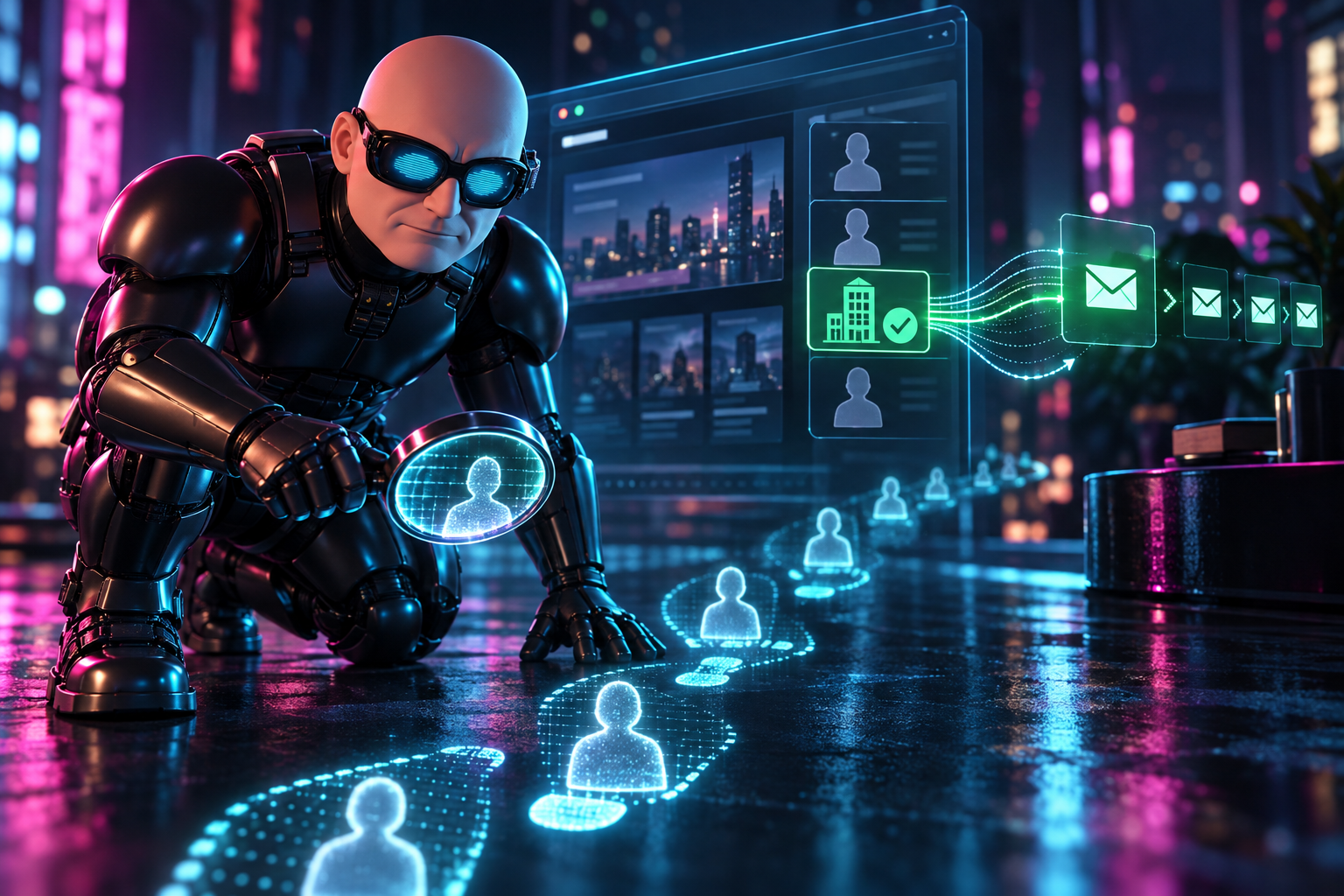 Website visitor activity flowing into an automated nurture campaign