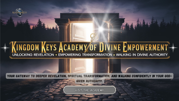 Kingdom Keys Academy — a golden key before a glowing stone doorway
