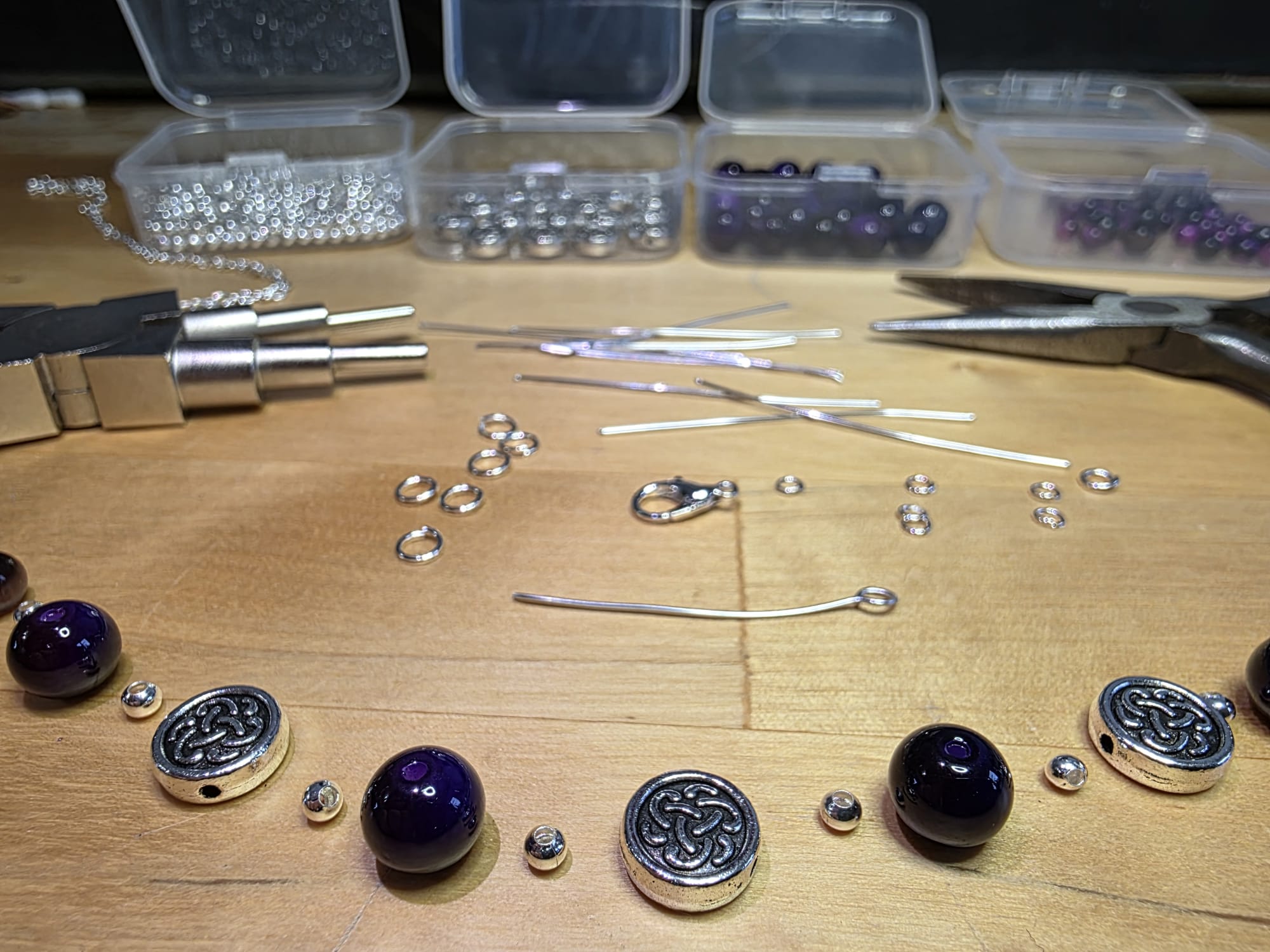 Handmade jewellery workspace