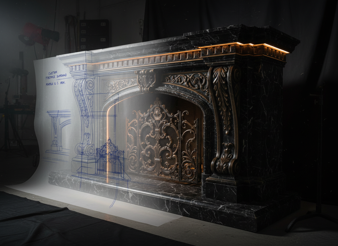 Bespoke fireplace design by Mr Sweeps