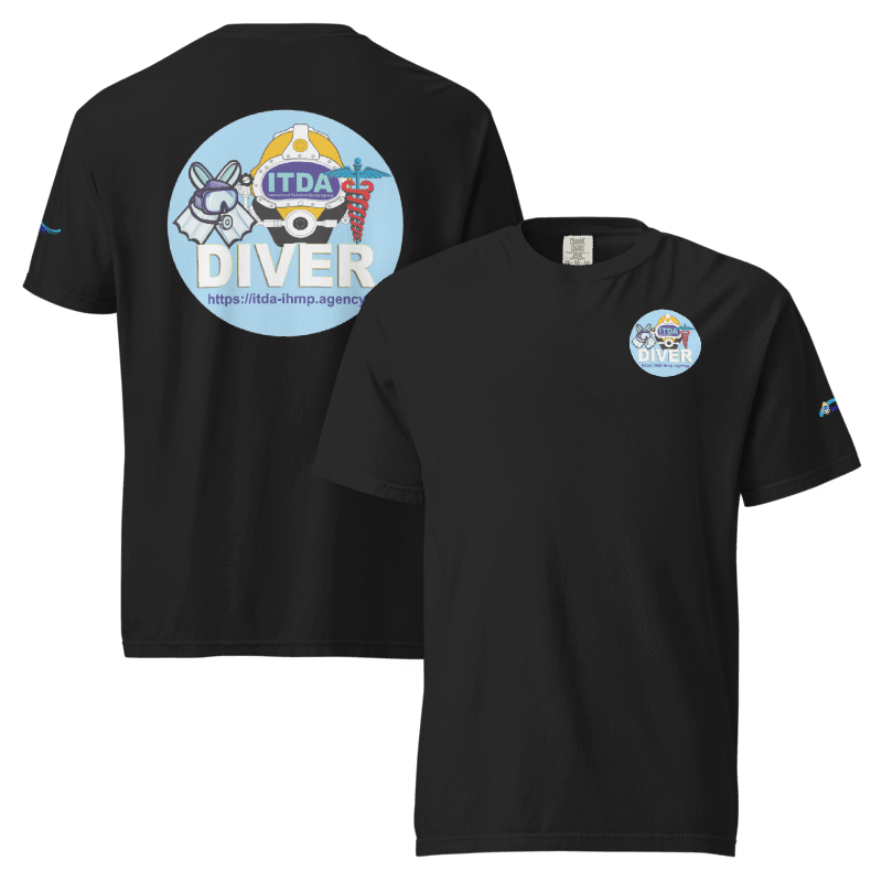 ITDA Diver T-Shirt (Black) – Front & Back