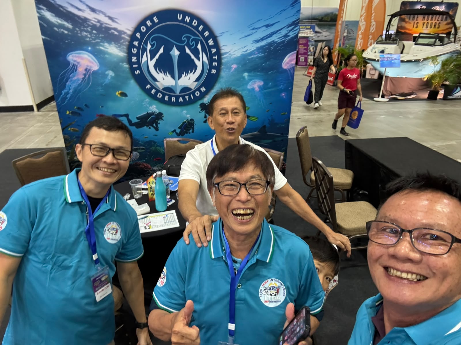 ITDA-IHMP team at the Singapore Underwater Federation (SUF) exhibition booth