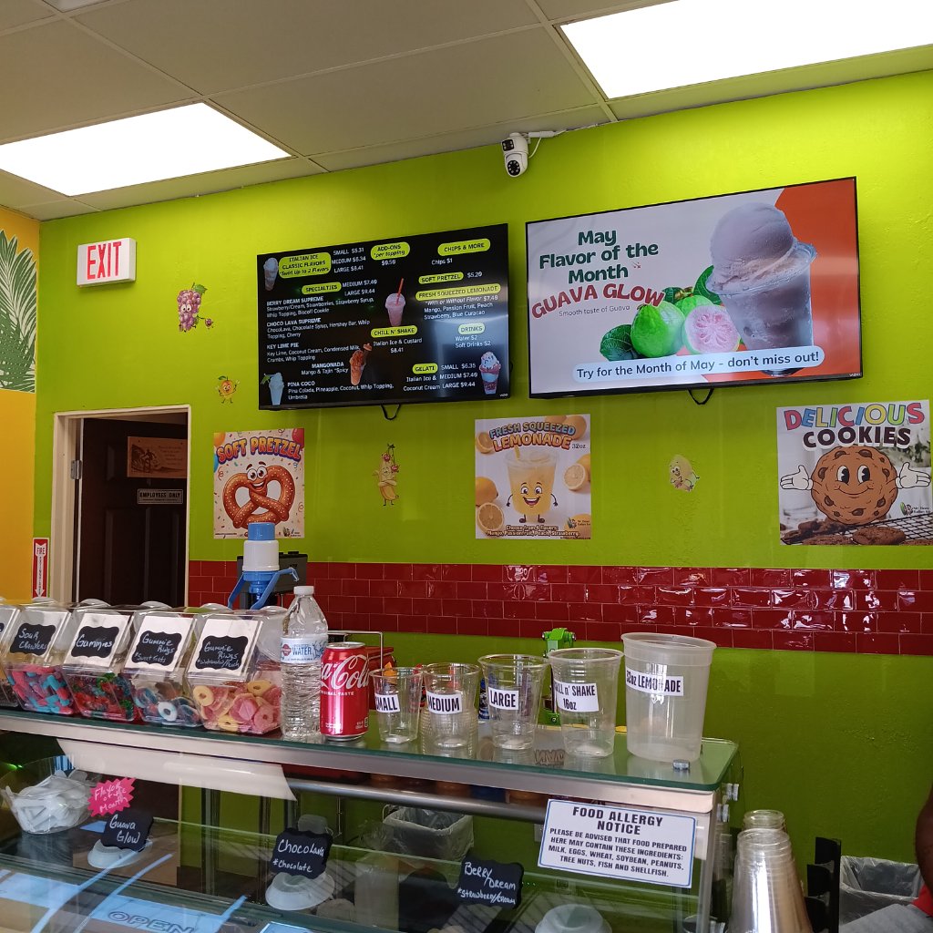 Mr. Beav service counter with flavor menu boards