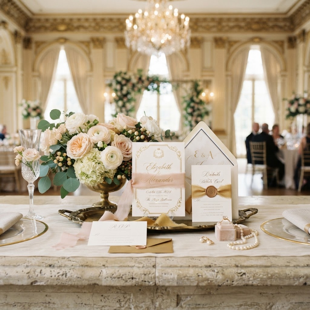Sophisticated Ballroom Wedding Invitations: Design Ideas for Grand Celebrations