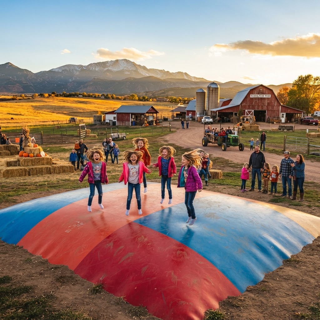 Jump Pad at Wishing Star Farm Pumpkin Patch