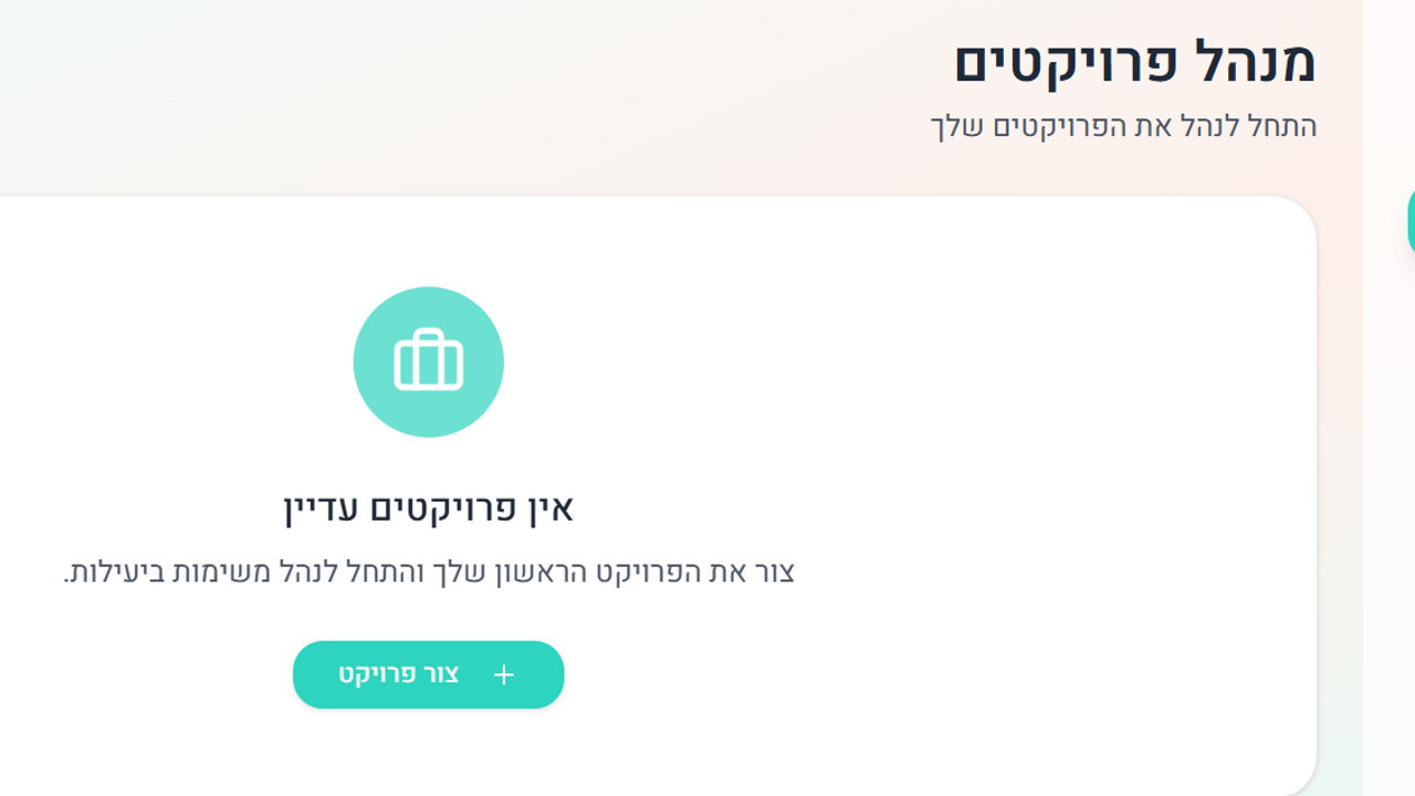 מנהל הפרוייקטים template preview
